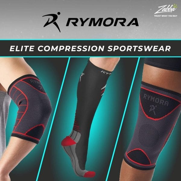 Rymora Leg Compression Sleeve, Calf Support Sleeves Legs Pain Relief for Men and Women, Comfortable and Secure Footless Socks for Fitness, Running, and Shin Splints – Grey, Small (One Pair) - Image 6