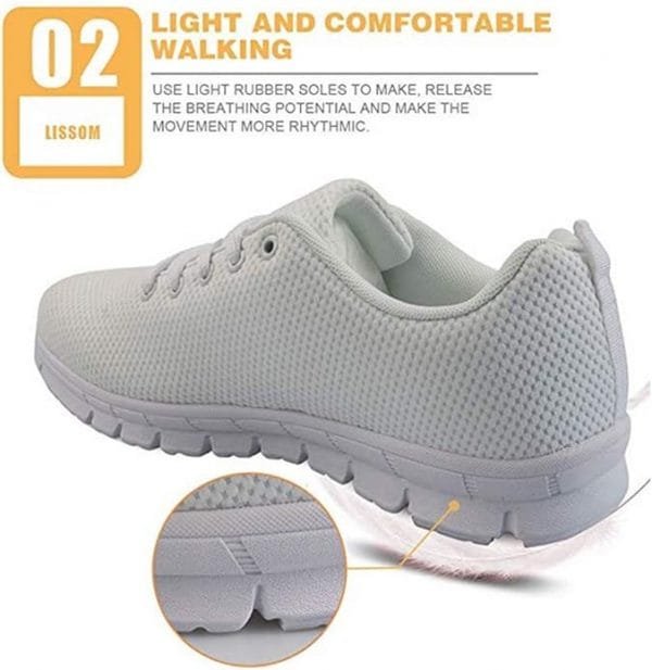 Womens Walking Sneakers Tennis Shoes - Flag Shoes Breathable Comfortable Non Slip Athletic Running Jogging Gym Workout Casual Sport Shoe - Image 5