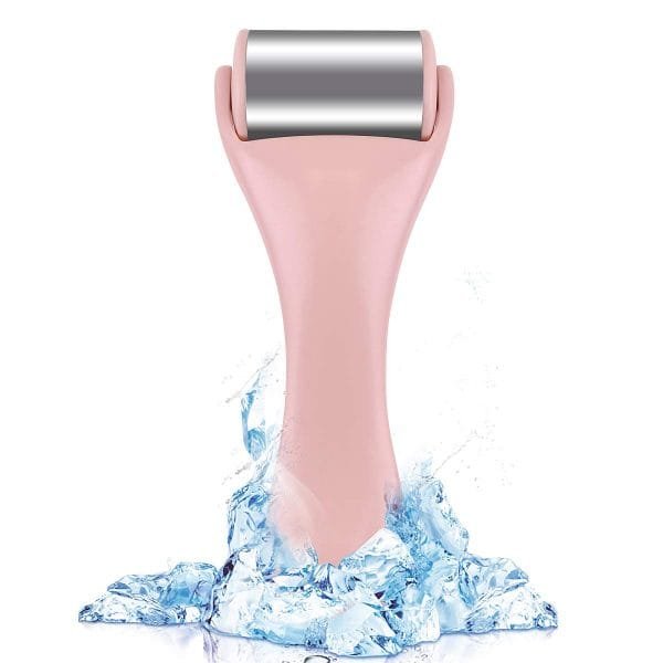 MAANGE Ice Roller for Face & Eye,Puffiness,Migraine and Pain Relief,Face Roller for Eye Bags,Redness,Headaches,Cold Facial Roller Skincare Stainless Steel Face Massager (Pink) - Image 2