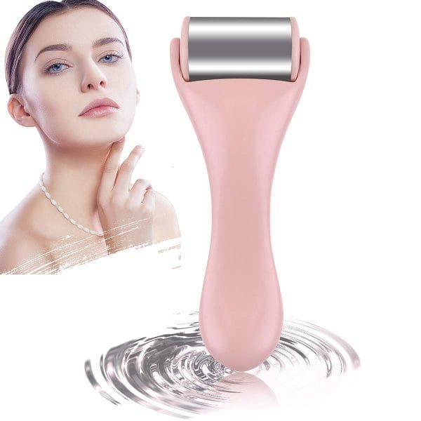 MAANGE Ice Roller for Face & Eye,Puffiness,Migraine and Pain Relief,Face Roller for Eye Bags,Redness,Headaches,Cold Facial Roller Skincare Stainless Steel Face Massager (Pink) - Image 5