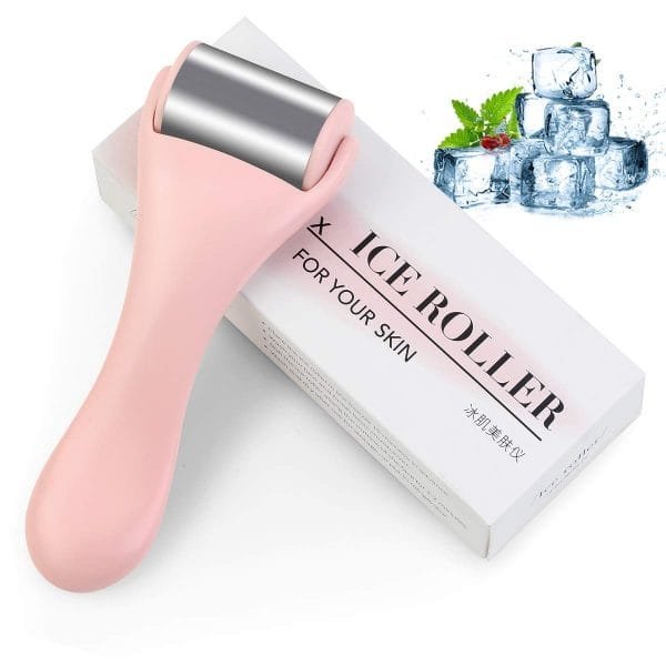 MAANGE Ice Roller for Face & Eye,Puffiness,Migraine and Pain Relief,Face Roller for Eye Bags,Redness,Headaches,Cold Facial Roller Skincare Stainless Steel Face Massager (Pink) - Image 6