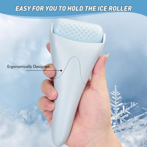 Ice Roller for Face,Eyes,Women Gifts Idea,Therapeutic Cooling to Tighten Brighten Complexion and Reduce Wrinkles,Massager Under Eye Puffiness,Migraine and Pain Relidf (Haze Blue) - Image 2