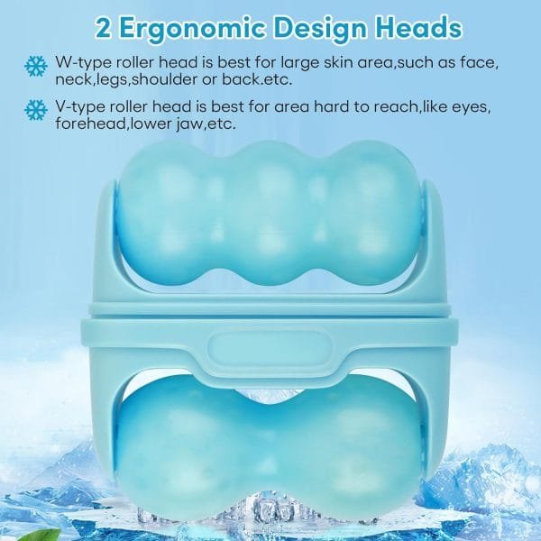 Ice Roller for Face,Eyes,Women Gifts Idea,Therapeutic Cooling to Tighten Brighten Complexion and Reduce Wrinkles,Massager Under Eye Puffiness,Migraine and Pain Relidf - Image 4