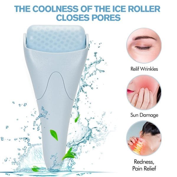 Ice Roller for Face,Eyes,Women Gifts Idea,Therapeutic Cooling to Tighten Brighten Complexion and Reduce Wrinkles,Massager Under Eye Puffiness,Migraine and Pain Relidf (Haze Blue) - Image 7