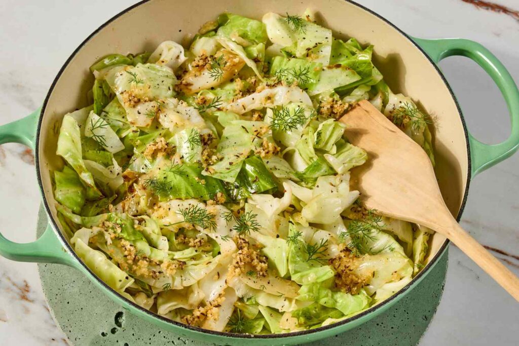 Cheesy Sautéed Cabbage