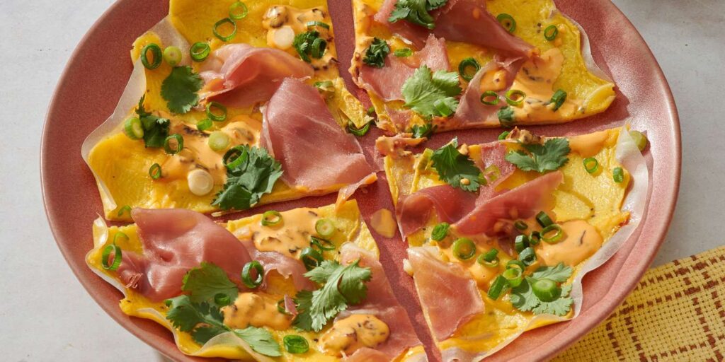 Rice Paper Breakfast Pizza Recipe