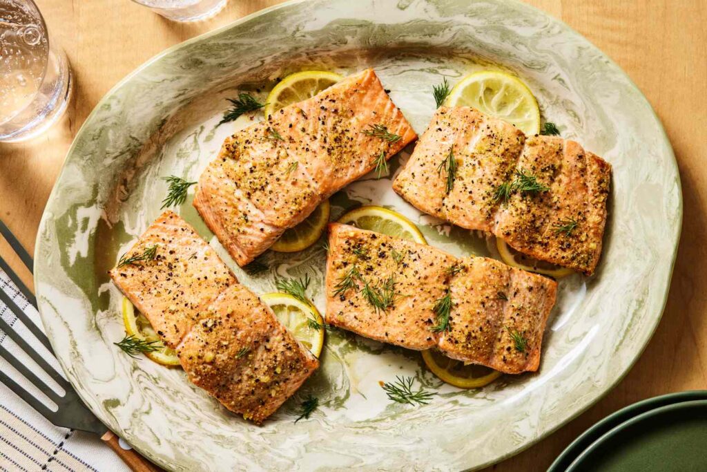Baked Lemon-Pepper Salmon Baked Lemon-Pepper Salmon