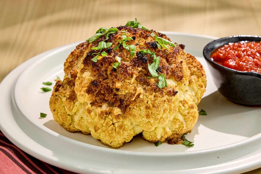 Cheesy Pull-Apart Cauliflower with Marinara