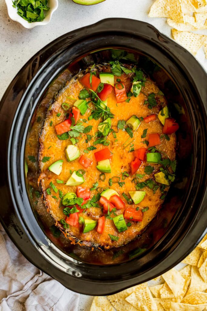 Crockpot Taco Dip (Easy Slow Cooker Appetizer) Crockpot Taco Dip (Easy Slow Cooker Appetizer)