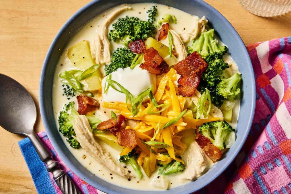 Loaded Broccoli & Chicken Soup Loaded Broccoli & Chicken Soup