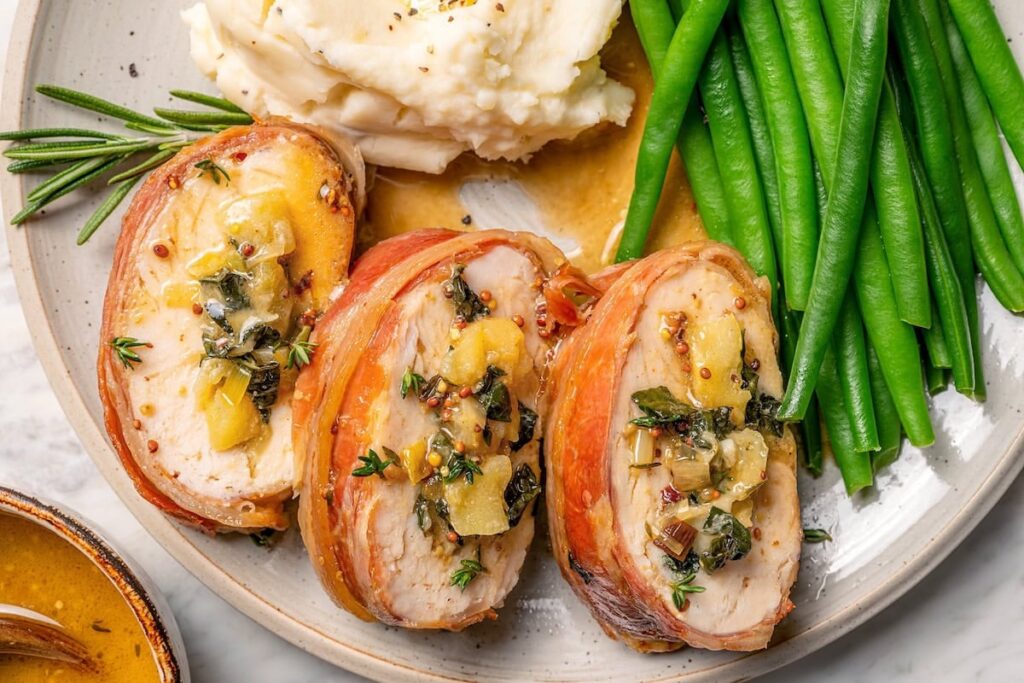 Prosciutto Wrapped Stuffed Turkey Tenderloin Recipe