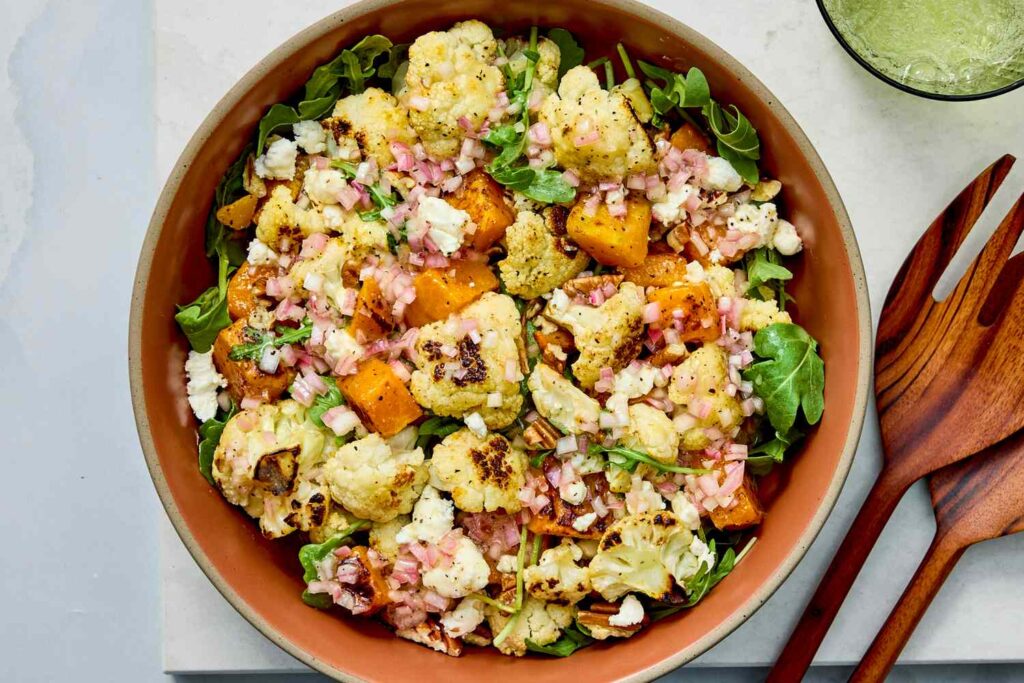 Roasted Cauliflower Salad with Lemon-Shallot Vinaigrette
