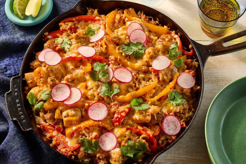 Chicken Fajita Rice Bake