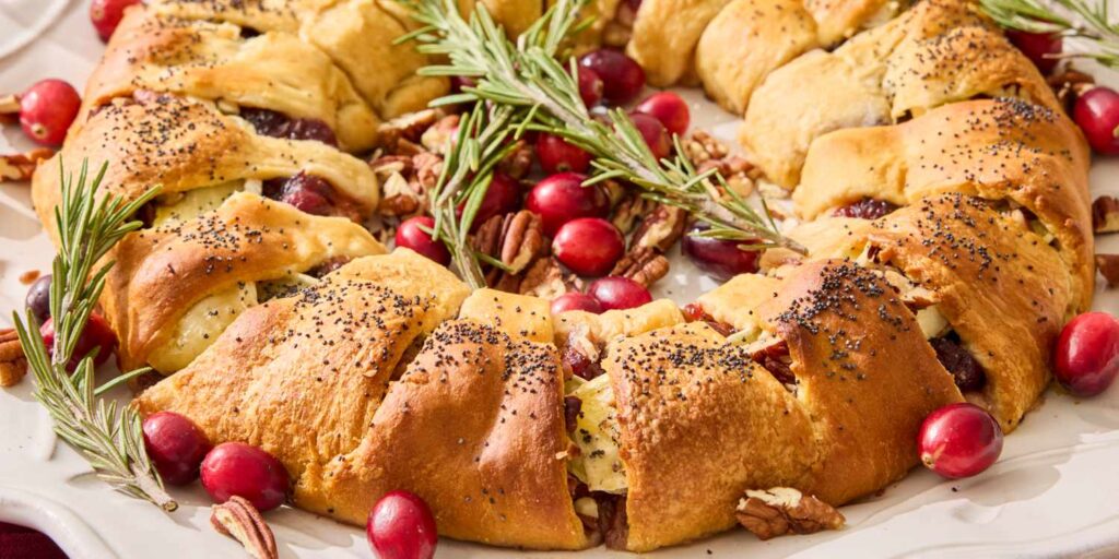 Cranberry Brie Wreath Recipe