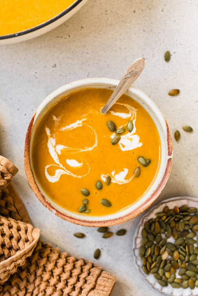Pumpkin Ginger Coconut Soup (with Canned Pumpkin)