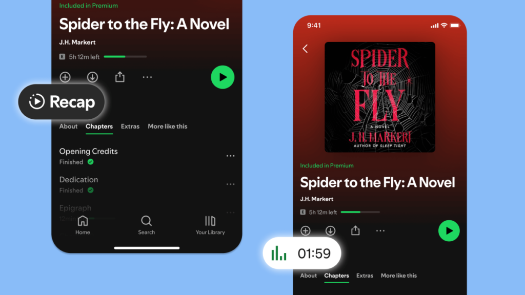 Spotify’s New AI-Powered Audiobook Recaps Will Remind You Where You Left Off