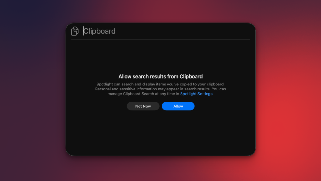 You Can Finally See Your Mac’s Clipboard History in Spotlight