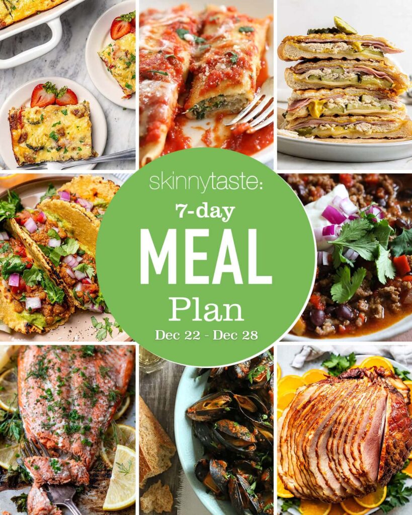 Free 7 Day Healthy Meal Plan (Dec. 22-28) Free 7 Day Healthy Meal Plan (Dec. 22-28)