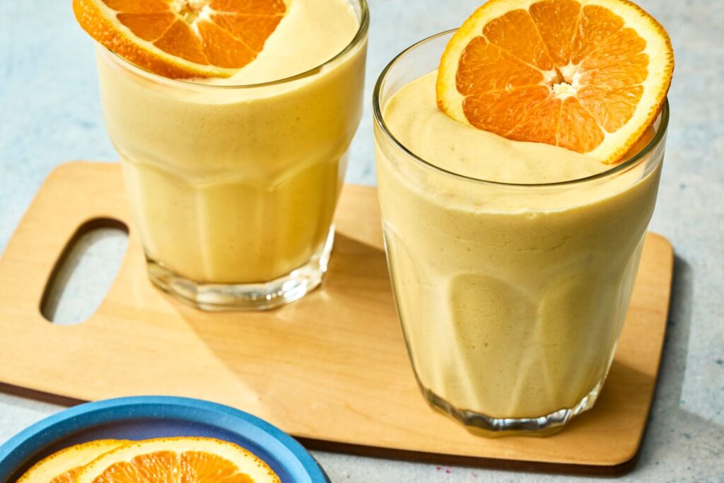 High-Protein Orange-Mango Flaxseed Shake