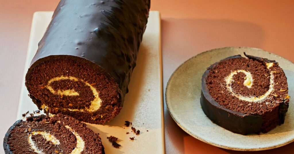 Chocolate orange swiss roll recipe