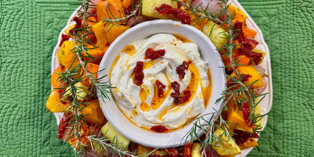 Roasted Vegetable Wreath Recipe Roasted Vegetable Wreath Recipe