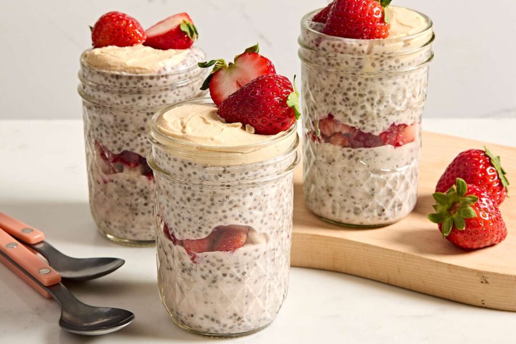 Strawberry-Peanut Butter Chia Pudding Strawberry-Peanut Butter Chia Pudding