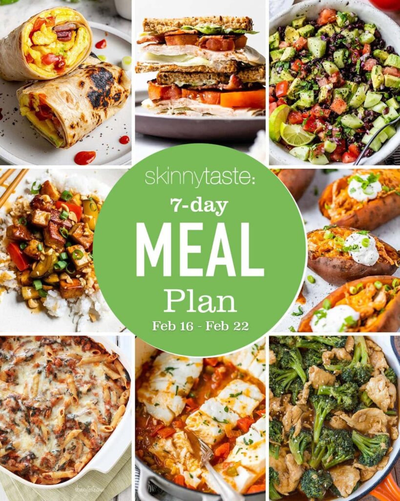Free 7 Day Healthy Meal Plan (Feb 16-22)