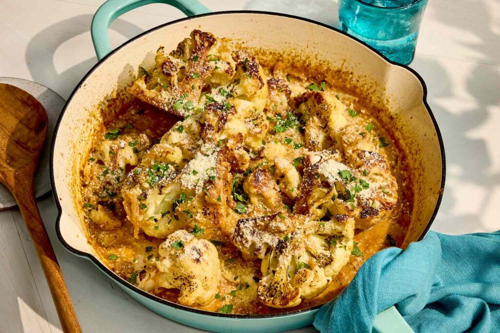 Garlic-Parmesan Melting Cauliflower