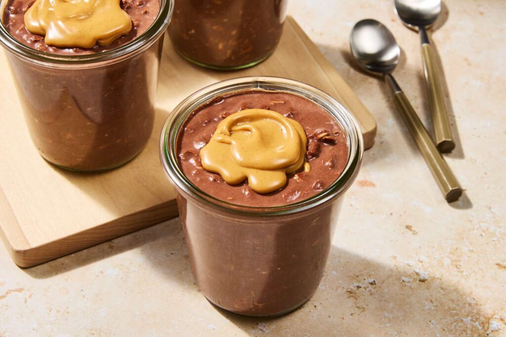 High-Protein Peanut Butter–Chocolate Overnight Oats