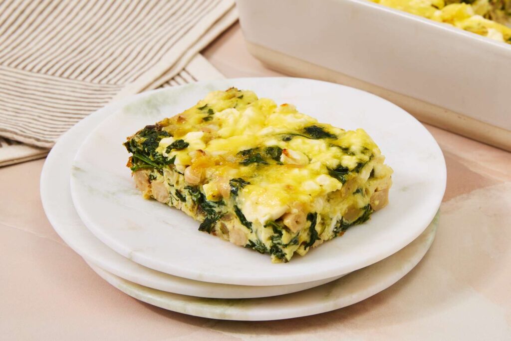 Spinach & White Bean Egg Bake with Feta