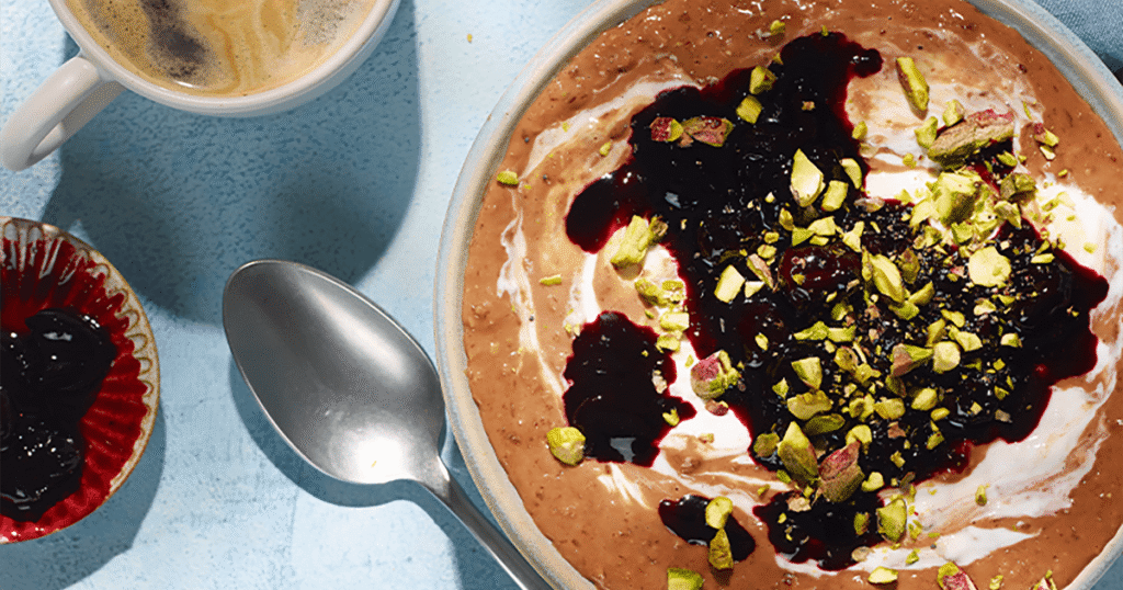 Chocolate & cherry porridge | Good Food Chocolate & cherry porridge | Good Food